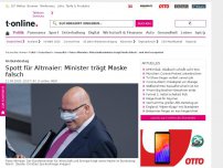 Bild zum Artikel: Peter Altmaier: Der Wirtschaftsminister trägt seine Maske falsch