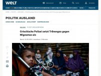 Bild zum Artikel: Griechische Polizei setzt Tränengas gegen Migranten ein