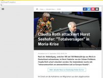 Bild zum Artikel: Claudia Roth attackiert Horst Seehofer: 'Totalversagen' in Moria-Krise