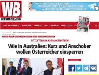 Bild zum Artikel: Wie in Australien: Kurz und Anschober wollen Österreicher einsperren