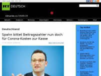 Bild zum Artikel: Spahn bittet Beitragszahler nun doch für Corona-Kosten zur Kasse