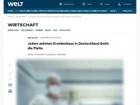 Bild zum Artikel: Jedem zehnten Krankenhaus in Deutschland droht die Pleite