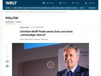 Bild zum Artikel: Christian Wulff findet seinen Satz zum Islam „notwendiger denn je“