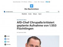 Bild zum Artikel: Nach Brand in Moria - AfD-Chef Chrupalla kritisiert geplante Aufnahme von 1.553 Flüchtlingen