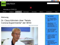 Bild zum Artikel: Dr. Claus Köhnlein über 'fatale Corona-Experimente' der WHO