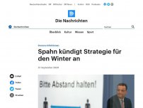 Bild zum Artikel: Corona-Infektionen - Spahn kündigt Strategie für den Winter an