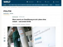 Bild zum Artikel: Merz warnt vor Gewöhnung an ein Leben ohne Arbeit