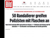 Bild zum Artikel: Drei traurige Vorfälle aus Frankfurt - Was sich Polizisten gefallen lassen müssen