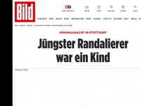 Bild zum Artikel: Krawallnacht in Stuttgart - Jüngster Randalierer war erst 13 Jahre alt