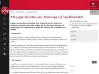 Bild zum Artikel: 1:0 gegen Sandhausen: Heimsieg bei Fan-Rückkehr!
