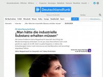 Bild zum Artikel: Deutschlandfunk | Interview | 'Man hätte die industrielle Substanz erhalten müssen'