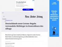 Bild zum Artikel: Deutschlands neue Corona-Regeln verwandeln Mitbürger in Kontrolleure des Alltags