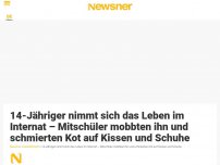 Bild zum Artikel: 14-Jähriger nimmt sich das Leben im Internat – Mitschüler mobbten ihn und schmierten Kot auf Kissen und Schuhe