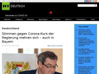 Bild zum Artikel: Stimmen gegen Corona-Kurs der Regierung mehren sich – auch in Bayern