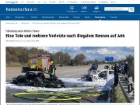 Bild zum Artikel: Ein Toter und mehrere Verletzte nach illegalem Rennen auf A66