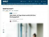 Bild zum Artikel: Tolle Arbeit, 40 Tage Urlaub und 80.000 Euro Einstiegsgehalt?