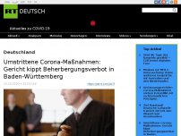 Bild zum Artikel: Umstrittene Corona-Maßnahmen: Gericht kippt Beherbergungsverbot in Baden-Württemberg
