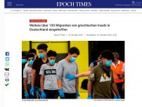 Bild zum Artikel: Weitere über 100 Migranten von griechischen Inseln in Deutschland eingetroffen