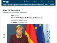 Bild zum Artikel: Um 14.25 Uhr bricht die Wut aus Merkel heraus