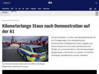 Bild zum Artikel: 200 Demonstranten blockieren die Autobahn 1