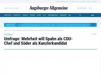 Bild zum Artikel: Umfrage: Mehrheit will Spahn als CDU-Chef und Söder als Kanzlerkandidat