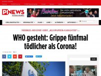 Bild zum Artikel: Merkel-Regime gibt „Klopapier-Garantie“… WHO gesteht: Grippe fünfmal tödlicher als Corona!