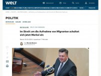Bild zum Artikel: Im Streit um die Aufnahme von Migranten schaltet sich jetzt Merkel ein