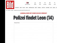 Bild zum Artikel: Seit einer Woche vermisst - Polizei sucht Leon (14)