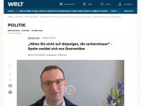 Bild zum Artikel: „Hallo, hier ist Jens Spahn“ – Minister warnt vor Verharmlosung