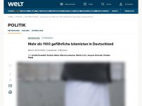 Bild zum Artikel: Mehr als 1100 gefährliche Islamisten in Deutschland