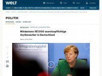 Bild zum Artikel: Mindestens 187.000 ausreisepflichtige Asylbewerber in Deutschland