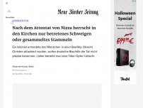 Bild zum Artikel: Nach dem Attentat von Nizza herrscht in den Kirchen nur betretenes Schweigen oder gesammeltes Stammeln