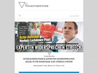 Bild zum Artikel: Intensivmediziner & Experten widersprechen: Gezielte PR-Kampagne zum Streeck-Papier