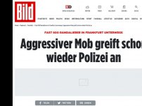 Bild zum Artikel: Wieder auf der Zeil - Erneuter Angriff auf Polizisten in Frankfurt