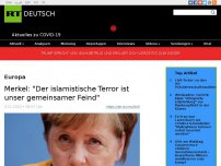 Bild zum Artikel: Merkel: 'Der islamistische Terror ist unser gemeinsamer Feind'