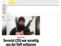 Bild zum Artikel: Terrorist (20) war vorzeitig aus der Haft entlassen