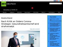 Bild zum Artikel: Nach Kritik an Söders Corona-Strategie: Gesundheitsamtschef wird strafversetzt