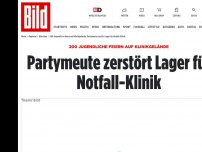 Bild zum Artikel: feier auf Klinikgelände - Partymeute zerstört Lager für Notfallkrankenhaus