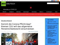 Bild zum Artikel: Kommt die Corona-Pflicht-App? Bremer CDU will das allgemeine Persönlichkeitsrecht einschränken