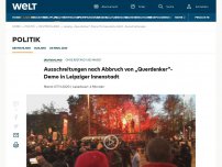 Bild zum Artikel: Tausende 'Querdenker' in Leipziger Innenstadt – Veranstalter muss Demo unterbrechen
