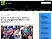 Bild zum Artikel: Fehler bei Auszählung in Michigan: Trump erlangte mehr Stimmen als bekannt gegeben