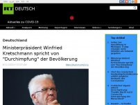 Bild zum Artikel: Ministerpräsident Winfried Kretschmann spricht von 'Durchimpfung' der Bevölkerung