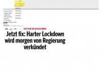 Bild zum Artikel: Jetzt fix: Regierung verkündet morgen Nachmittag harten Lockdown
