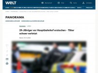 Bild zum Artikel: 29-Jähriger vor Hauptbahnhof erstochen – Täter schwer verletzt