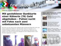 Bild zum Artikel: Mit gestohlener Bankkarte einer Kölnerin (76) Geld abgehoben – Polizei sucht mit Fotos nach zwei unbekannten Männern