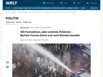 Bild zum Artikel: Berliner Corona-Demo wird aufgelöst - Tausende auf den Straßen