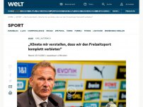 Bild zum Artikel: „Könnte mir vorstellen, dass wir den Freizeitsport komplett verbieten“