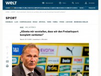 Bild zum Artikel: „Könnte mir vorstellen, dass wir den Freizeitsport komplett verbieten“