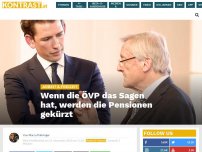 Bild zum Artikel: Immer wenn die ÖVP das Sagen hat, werden die Pensionen gekürzt
