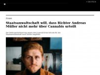 Bild zum Artikel: Staatsanwaltschaft will, dass Richter Andreas Müller nicht mehr über Cannabis urteilt